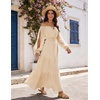 image:imageScarlet Darkness Women Renaissance Off Shoulder Split Sleeve Maxi DressApricot