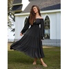 image:imageScarlet Darkness Women Renaissance Off Shoulder Split Sleeve Maxi DressBlack