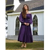 image:imageScarlet Darkness Women Renaissance Off Shoulder Split Sleeve Maxi DressDark Purple