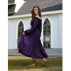 image:imageScarlet Darkness Women Renaissance Off Shoulder Split Sleeve Maxi DressDark Purple