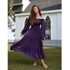 image:imageScarlet Darkness Women Renaissance Off Shoulder Split Sleeve Maxi DressDark Purple