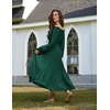 image:imageScarlet Darkness Women Renaissance Off Shoulder Split Sleeve Maxi DressForest Green