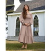 image:imageScarlet Darkness Women Renaissance Off Shoulder Split Sleeve Maxi DressKhaki