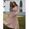 image:imageScarlet Darkness Women Renaissance Off Shoulder Split Sleeve Maxi DressKhaki