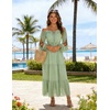 image:imageScarlet Darkness Women Renaissance Off Shoulder Split Sleeve Maxi DressLight Green