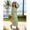 image:imageScarlet Darkness Women Renaissance Off Shoulder Split Sleeve Maxi DressLight Green