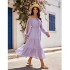 image:imageScarlet Darkness Women Renaissance Off Shoulder Split Sleeve Maxi DressLight Purple