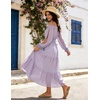 image:imageScarlet Darkness Women Renaissance Off Shoulder Split Sleeve Maxi DressLight Purple