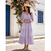 image:imageScarlet Darkness Women Renaissance Off Shoulder Split Sleeve Maxi DressLight Purple
