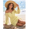 image:imageScarlet Darkness Women Renaissance Off Shoulder Split Sleeve Maxi DressLight Yellow