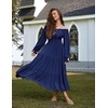 image:imageScarlet Darkness Women Renaissance Off Shoulder Split Sleeve Maxi DressNavy Blue