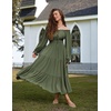 image:imageScarlet Darkness Women Renaissance Off Shoulder Split Sleeve Maxi DressOlive Green