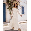 image:imageScarlet Darkness Women Renaissance Off Shoulder Split Sleeve Maxi DressWhite