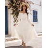 image:imageScarlet Darkness Women Renaissance Off Shoulder Split Sleeve Maxi DressWhite