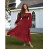 image:imageScarlet Darkness Women Renaissance Off Shoulder Split Sleeve Maxi DressWine