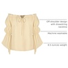 image:imageScarlet Darkness Women Renaissance Shirt Off Shoulder Bell Sleeve TopsCream