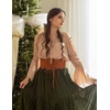 image:imageScarlet Darkness Women Renaissance Shirt Off Shoulder Bell Sleeve TopsCream