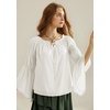 image:imageScarlet Darkness Women Renaissance Shirt Off Shoulder Bell Sleeve TopsIvory
