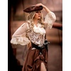 image:imageScarlet Darkness Womens Boned Renaissance Fairy Pirate Underbust Corset TopBeige Brown Floral