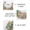 image:imageScarlet Darkness Womens Boned Renaissance Fairy Pirate Underbust Corset TopBeige Green Floral