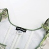 image:imageScarlet Darkness Womens Boned Renaissance Fairy Pirate Underbust Corset TopBeige Light Green Floral