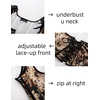 image:imageScarlet Darkness Womens Boned Renaissance Fairy Pirate Underbust Corset TopBlack Brown Floral