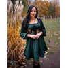 image:imageScarlet Darkness Womens Boned Renaissance Fairy Pirate Underbust Corset TopBlack Green Floral