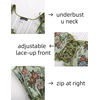 image:imageScarlet Darkness Womens Boned Renaissance Fairy Pirate Underbust Corset TopGreen Flower Cluster