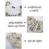 image:imageScarlet Darkness Womens Boned Renaissance Fairy Pirate Underbust Corset TopIvory Green Floral