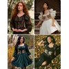 image:imageScarlet Darkness Womens Boned Renaissance Fairy Pirate Underbust Corset TopIvory Green Floral