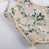 image:imageScarlet Darkness Womens Boned Renaissance Fairy Pirate Underbust Corset TopIvory Green Floral