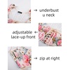 image:imageScarlet Darkness Womens Boned Renaissance Fairy Pirate Underbust Corset TopLight Pink Floral