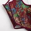 image:imageScarlet Darkness Womens Boned Renaissance Fairy Pirate Underbust Corset TopRed Flower Cluster