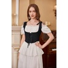 image:imageScarlet Darkness Womens Boned Renaissance Fairy Pirate Underbust Corset TopSolid Black