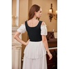image:imageScarlet Darkness Womens Boned Renaissance Fairy Pirate Underbust Corset TopSolid Black