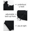 image:imageScarlet Darkness Womens Boned Renaissance Fairy Pirate Underbust Corset TopSolid Black