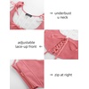 image:imageScarlet Darkness Womens Boned Renaissance Fairy Pirate Underbust Corset TopSolid Coral Pink