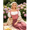 image:imageScarlet Darkness Womens Boned Renaissance Fairy Pirate Underbust Corset TopSolid Coral Pink