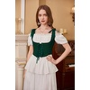 image:imageScarlet Darkness Womens Boned Renaissance Fairy Pirate Underbust Corset TopSolid Dark Green