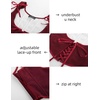 image:imageScarlet Darkness Womens Boned Renaissance Fairy Pirate Underbust Corset TopSolid Dark Red