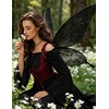 image:imageScarlet Darkness Womens Boned Renaissance Fairy Pirate Underbust Corset TopSolid Dark Red