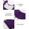 image:imageScarlet Darkness Womens Boned Renaissance Fairy Pirate Underbust Corset TopSolid Deep Purple