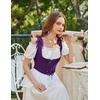 image:imageScarlet Darkness Womens Boned Renaissance Fairy Pirate Underbust Corset TopSolid Deep Purple