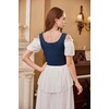 image:imageScarlet Darkness Womens Boned Renaissance Fairy Pirate Underbust Corset TopSolid Navy