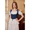 image:imageScarlet Darkness Womens Boned Renaissance Fairy Pirate Underbust Corset TopSolid Navy