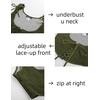 image:imageScarlet Darkness Womens Boned Renaissance Fairy Pirate Underbust Corset TopSolid Olive Green