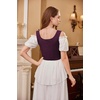 image:imageScarlet Darkness Womens Boned Renaissance Fairy Pirate Underbust Corset TopSolid Purple