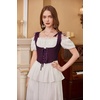 image:imageScarlet Darkness Womens Boned Renaissance Fairy Pirate Underbust Corset TopSolid Purple