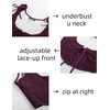 image:imageScarlet Darkness Womens Boned Renaissance Fairy Pirate Underbust Corset TopSolid Purple