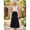 image:imageScarlet Darkness Womens Chiffon Maxi Skirts Renaissance Skirt with PocketsBlack